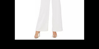 Calvin Klein Women's Sleeveless Jewel Neck Jumpsuit White Size 4