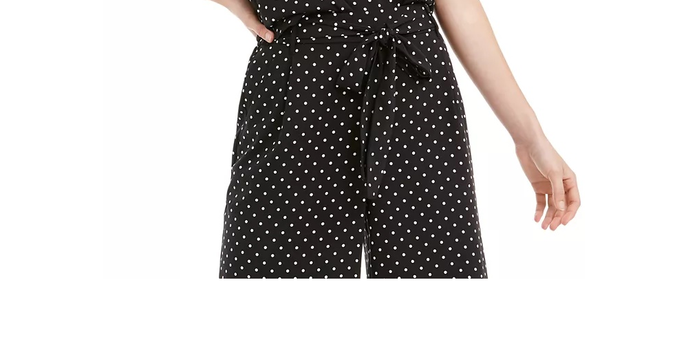 Maison Jules Women's Striped Short Sleeve Off Shoulder Top Black Size Medium