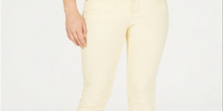Charter Club Women's Bristol Tummy Control Skinny Ankle Jeans -Yellow Size 14