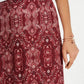 Style & Co Women's Printed Pull On Maxi Skirt Red Size X-Small