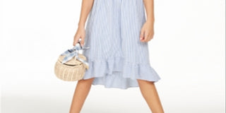 Charter Club Big Girl's Mommy & Me Seersucker Dress Blue Size L