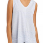 Style & Co Women's V Neck High Low Tank Top White Size Medium