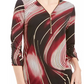 JM Collection Women's Printed Zipper-Trim Tunic Black Size Small