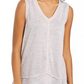 Style & Co Women's V-Neck High-Low Tank Top Beige -Size Small