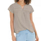 Style & Co Women's Split Neck Top Pink Size Medium