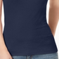 INC International Concepts Women's Ribbed V Neck Top Blue Size XXL