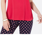 Charter Club Women's Lace Trim V Neck Top Pink Size XX-Large