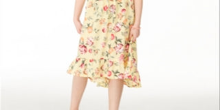 Charter Club Big Girl's Mommy & Me Floral Print Dress Yellow Size L