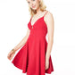 City Studios Junior's Keyhole Fit & Flare Dress Red Size 7