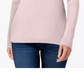 Karen Scott Women's Cotton Ribbed Turtleneck Top Pink - Size X-S