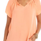 Style & Co Women's Crinkle Flutter Sleeve Top Pink Size Medium