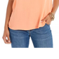 Style & Co Women's Crinkle Flutter Sleeve Top Pink Size Medium