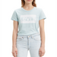 LEVI'S Women's Light Blue Logo Graphic Short Sleeve Top Blue Size X-Large