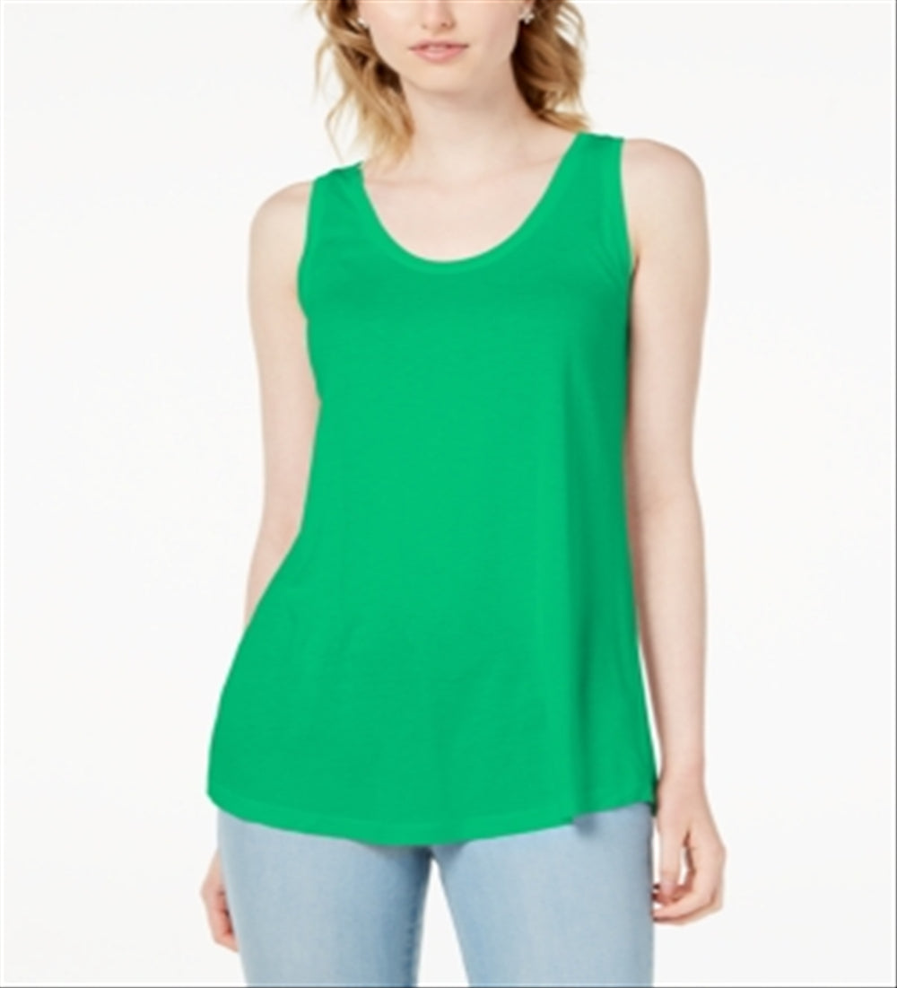 Maison Jules Scoop-Neck Tank Green Size XXL