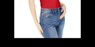 Planet Gold Junior's High Neck Bodysuit Red Size S