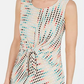 Alfani Women's Printed Sleeveless Tie-Front Top Beigekhaki Size Large