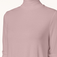 JM Collection Women's Pink Solid Long Sleeve Turtle Neck Top Pink Size Large