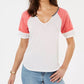Hippie Rose Juniors' Colorblocked Burnout Football T-Shirt Silver Size Large