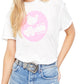 Free People Women's Woodstock Clarity Cotton Blend Tee White Size Large