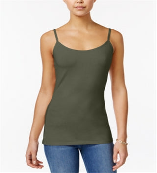 Planet Gold Junior's Aveto Stretch Knit with Adjustable Straps Camisole Green Size X-Large