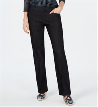 Charter Club Women's Tummy Control Trouser Stretch Pants Black Size 10