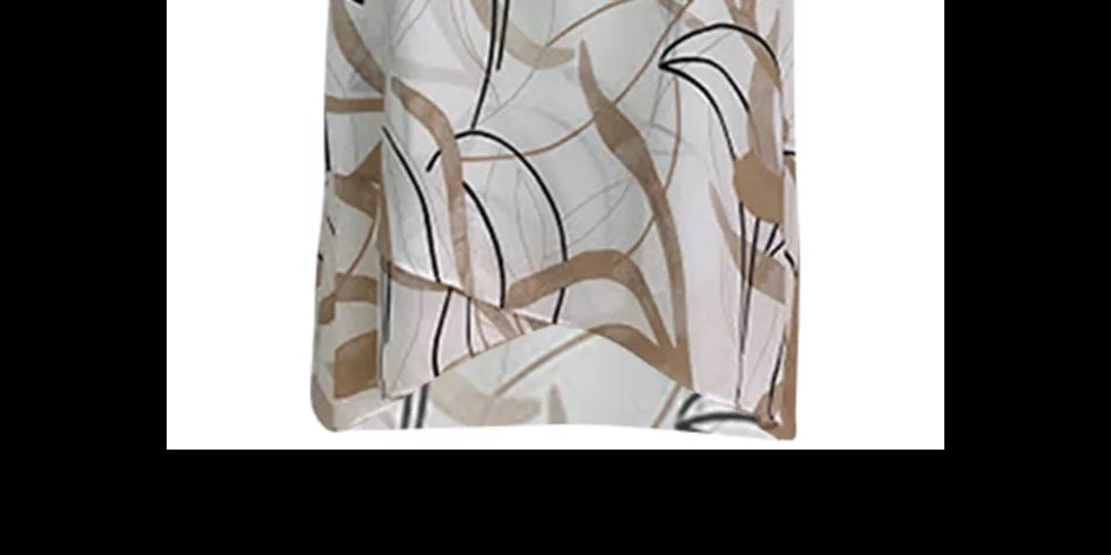 Alfani Women's Printed Cross Over Blouse Beigekhaki Size X-Large