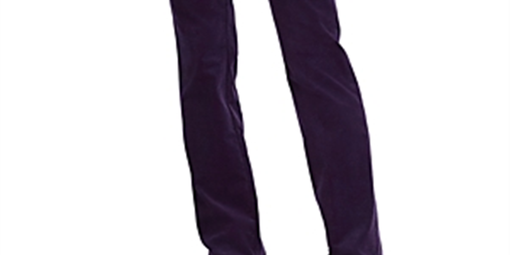 Ralph Lauren Women's Corduroy HI Rise Straight Leg Pants Purple Size 12