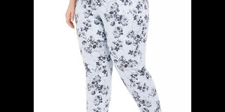 Charter Club Women's Plus Size Bristol Printed Skinny Ankle Jeans Blue Size 18W