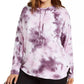 Calvin Klein Women's Performance Plus Size Tie-Dyed Sweatshirt Purple Size 2X