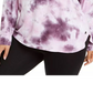 Calvin Klein Women's Performance Plus Size Tie-Dyed Sweatshirt Purple Size 2X