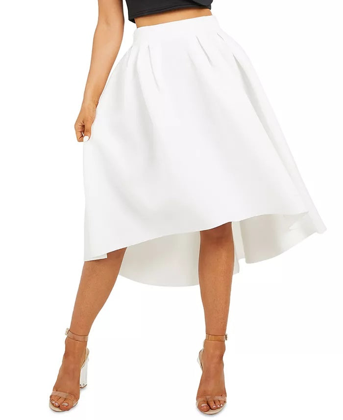 Quiz Women's Dip Hem Skirt White Size 6