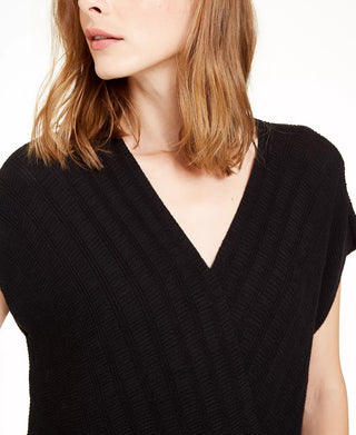 Alfani Women's Striped Batwing-Sleeve Sweater Black Size Medium