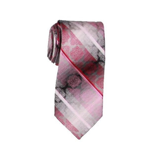 Van Heusen Men's Silk Medallion Neck Tie Pink Size Regular