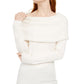 BCX Junior's Off the Shoulder Sweater White Size M