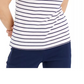 Maison Jules Women's Pink Striped Short Sleeve Scoop Neck T-Shirt Pink/Blue Striped Size XX-Large