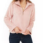Self Esteem Junior's Zip Front Fuzzy Zip Up Top Pink Size X-Large