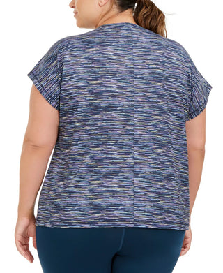 Ideology Women's Plus Size Printed Dolman-Sleeve T-Shirt Green Size 1X