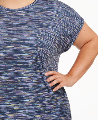 Ideology Women's Plus Size Printed Dolman-Sleeve T-Shirt Green Size 1X