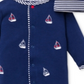 Little Me Boy's Sailboats Footie & Hat Set Blue Size 3M