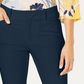 Charter Club Women's Newport Tummy Control Slim Fit Pants Blue Size 8