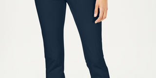 Charter Club Women's Newport Tummy Control Slim Fit Pants Blue Size 8