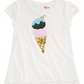 Epic Threads Big Girl's Ice Cream Flip Sequin T-Shirt White Size S