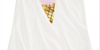 Epic Threads Big Girl's Ice Cream Flip Sequin T-Shirt White Size S