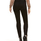 INC International Concepts Women's Zebra Embellished Curvy Skinny Jeans Black Size 0
