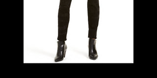 INC International Concepts Women's Zebra Embellished Curvy Skinny Jeans Black Size 0