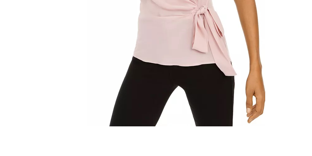 INC International Concepts Women's Side Tie Top Pink Size Petite Small