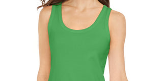 Charter Club Women's Supima Cotton Scoop Neck Tank Top Green Size X-Large