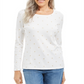 Karen Scott Women's Long Sleeve Scoop Neck Top White Size XX-Large