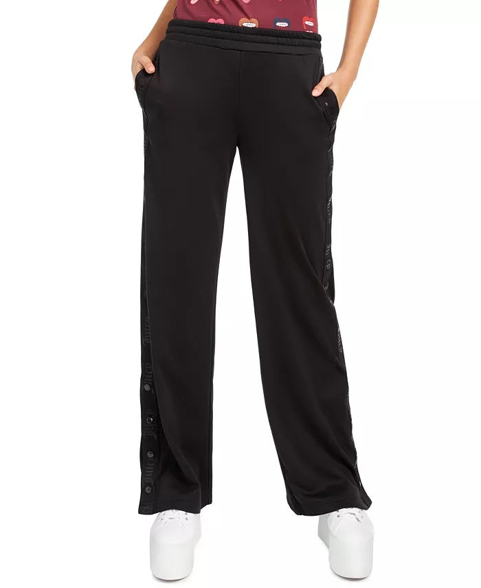 Juicy Couture Women's Side Snap Track Pants Black Size Medium