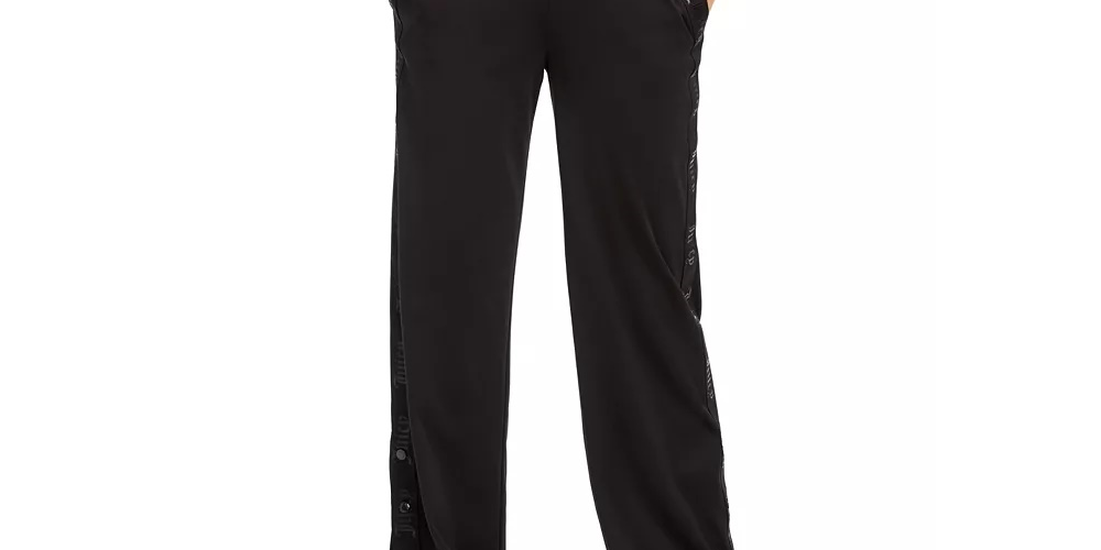 Juicy Couture Women's Side Snap Track Pants Black Size Medium